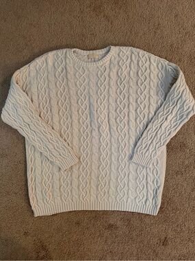 Nuuds Cream Cable Knit Sweater